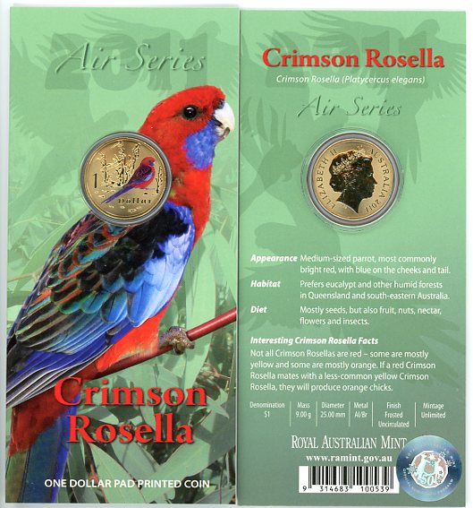 Thumbnail for 2011 $1 Coin Air Series - Crimson Rosella