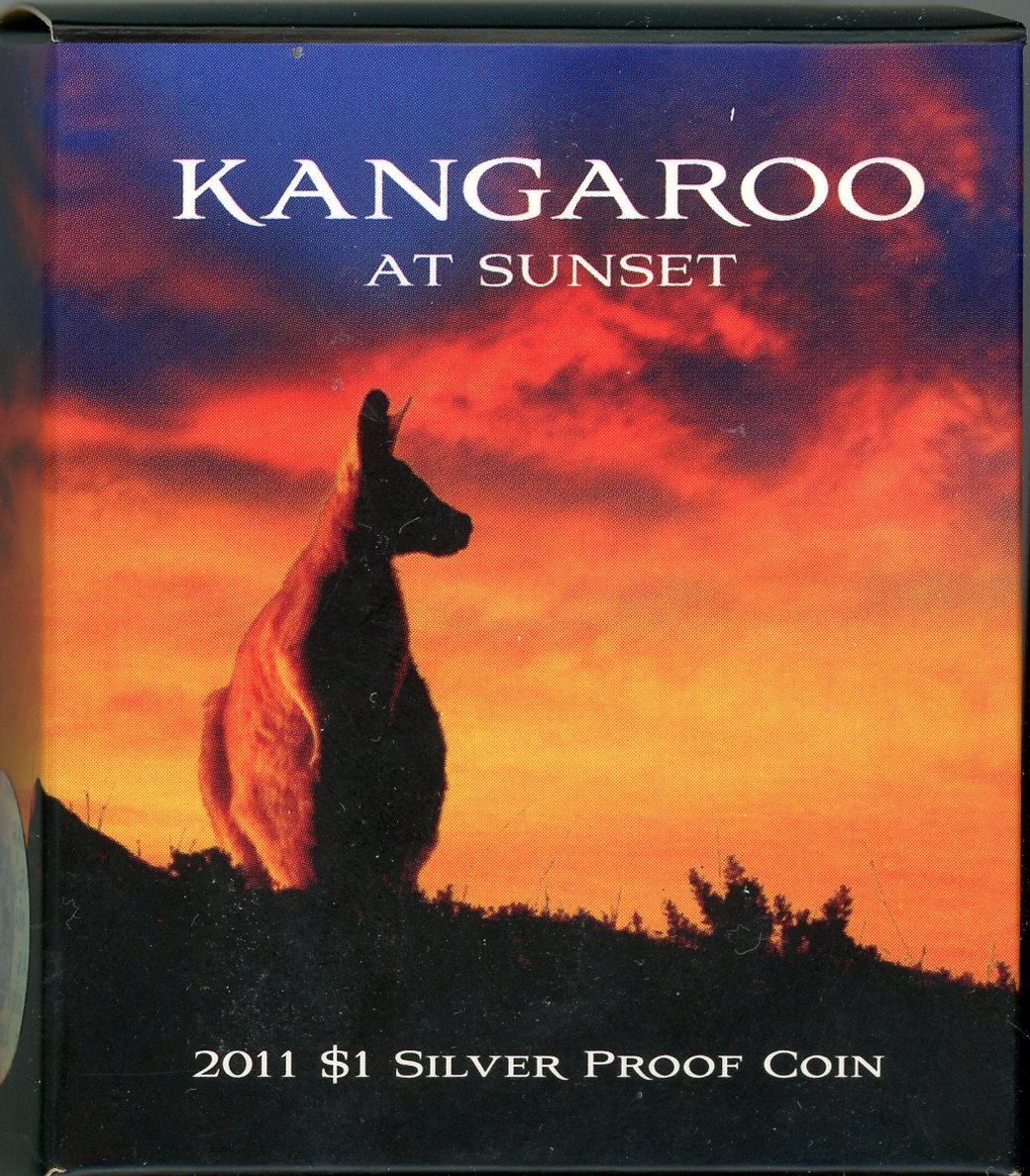 Thumbnail for 2011 $1 Silver Proof Coin - Kangaroo At Sunset