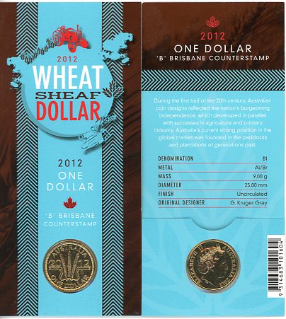 Thumbnail for 2012 Wheat Sheaf Dollar - B Counterstamp
