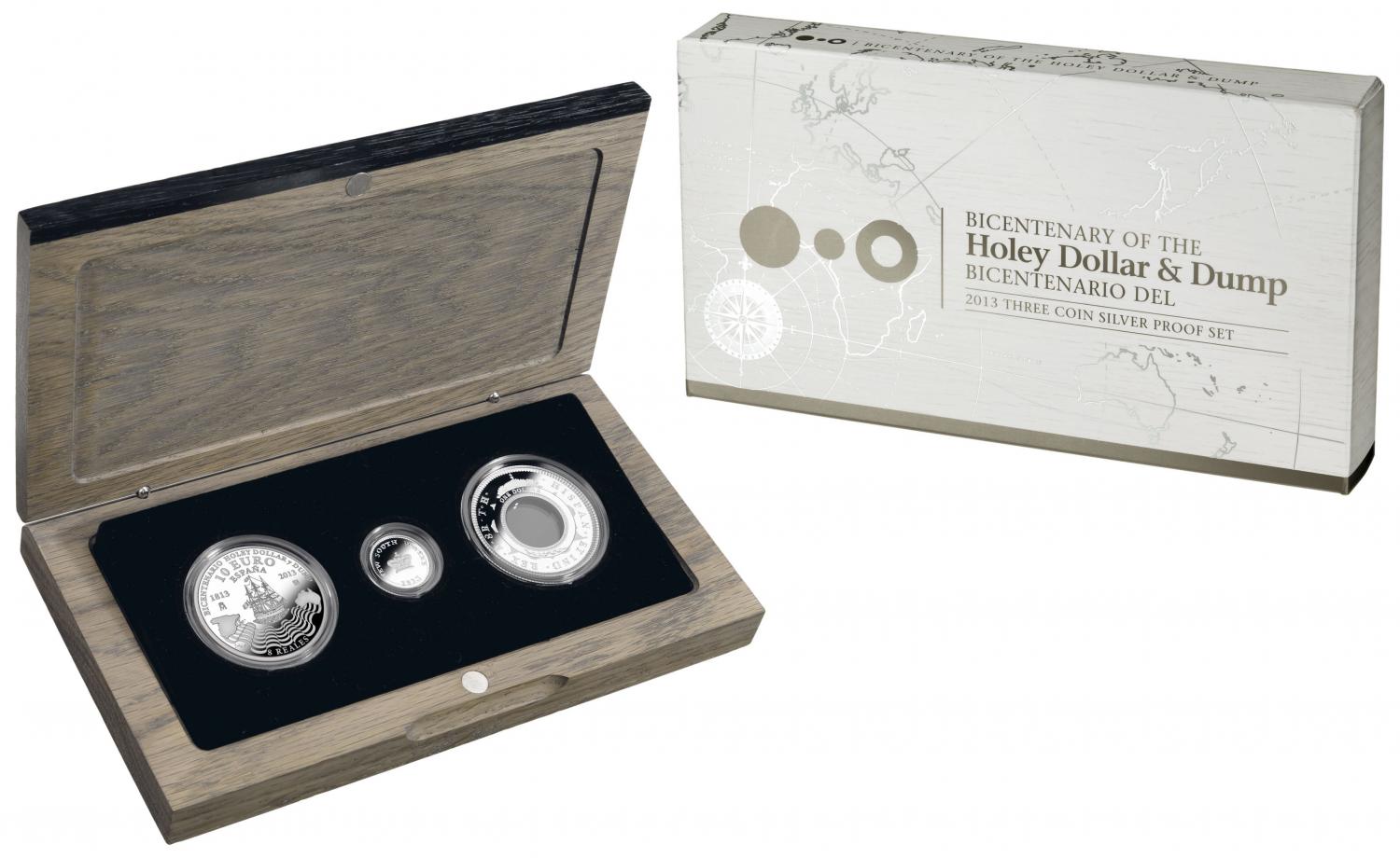Thumbnail for 2013 Bicentenary of the Holey Dollar & Dump 3 Coin Silver Proof Set