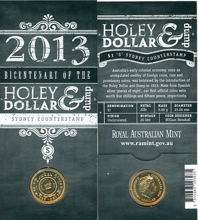 Thumbnail for 2013 Holey Dollar & Dump Bicentenary - S Counterstamp