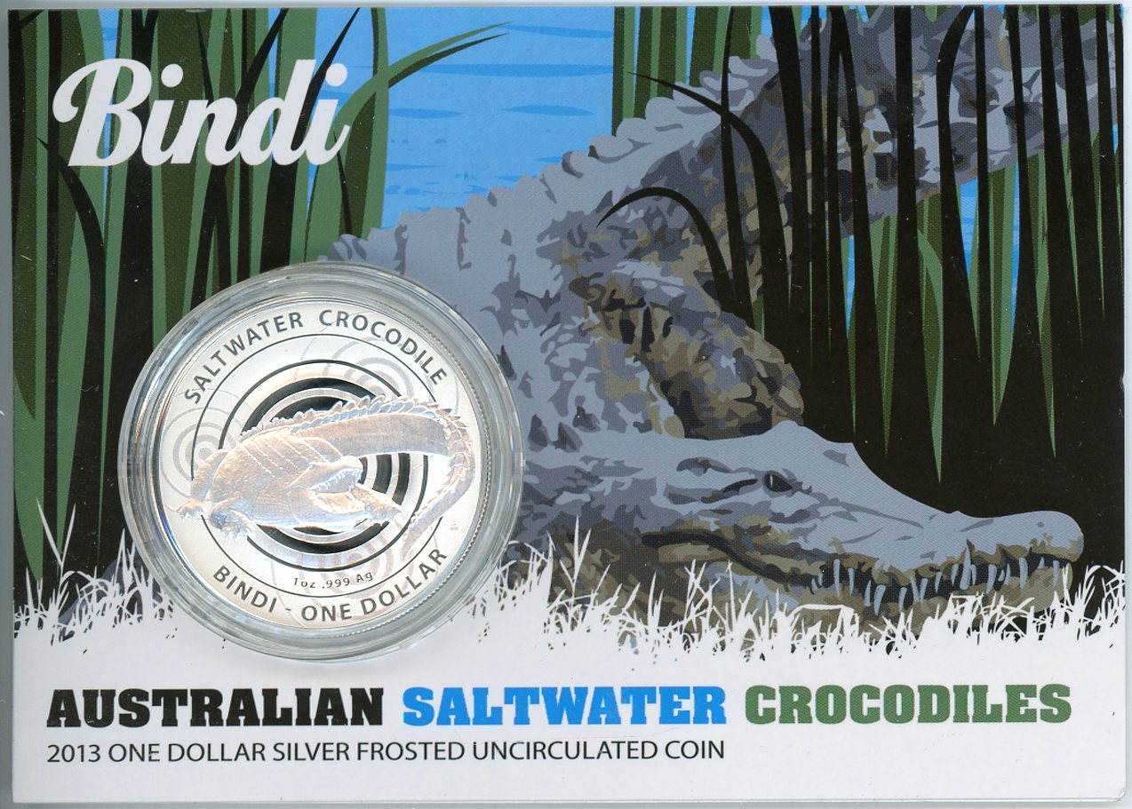 Thumbnail for 2013 $1 Silver Frosted Coin - Australian Saltwater Crocodiles Bindi