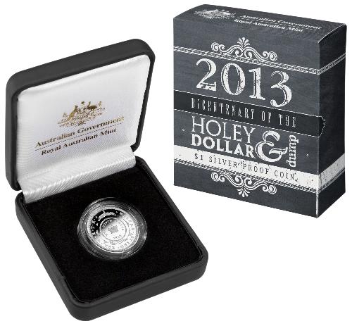 Thumbnail for 2013 $1 Fine Silver Proof Coin - Bicentenary of the Holey Dollar & Dump