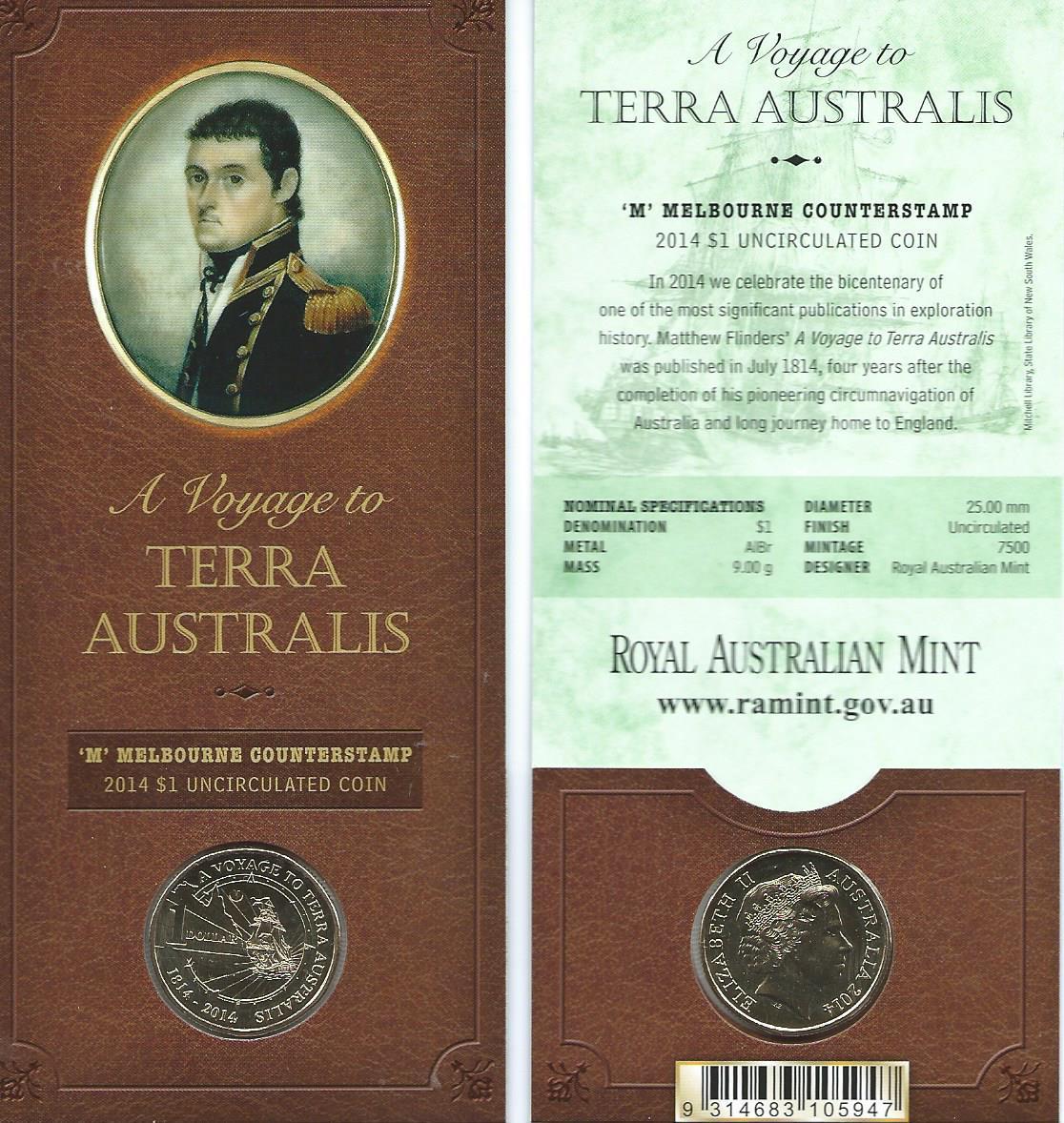 Thumbnail for 2014 Terra Australis Melbourne Counterstamp $1.00 on Card
