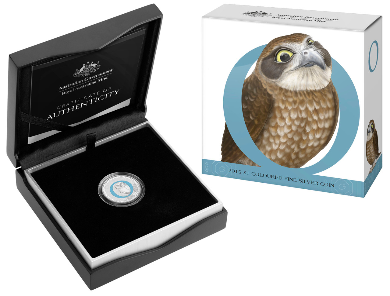 Thumbnail for 2015 Fine Silver Coloured Alphabet Dollar - O For Owl