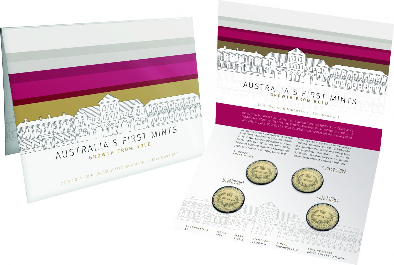 Thumbnail for 2016 Australia's First Mints 4 Coin Privy Mark Set CPMS
