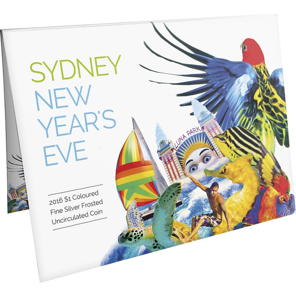 Thumbnail for 2016 Sydney New Years Eve Coloured Fine Silver Coin