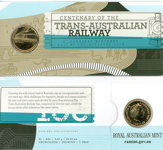 Thumbnail for 2017 Centenary of the Trans-Australian Railway C Mintmark