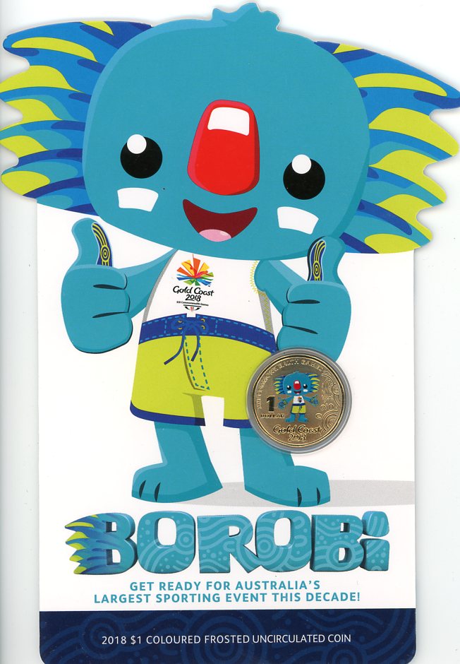 Thumbnail for 2018 Commonwealth Games Coloured Borobi on Card