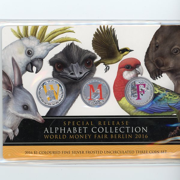 Thumbnail for 2016 Alphabet Collection world Money Fair Berlin - Three Coin Set
