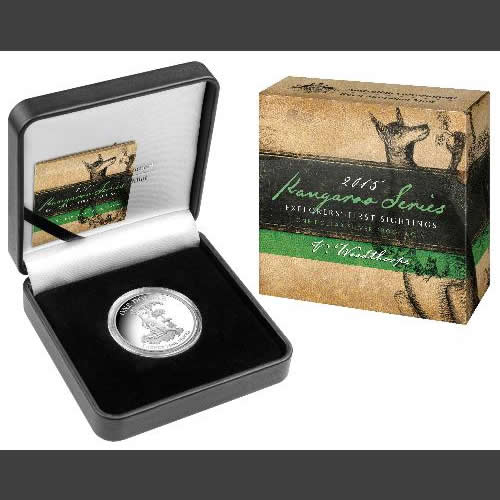 Thumbnail for 2015 1oz Silver Kangaroo Proof Coin - Explorers First Sightings
