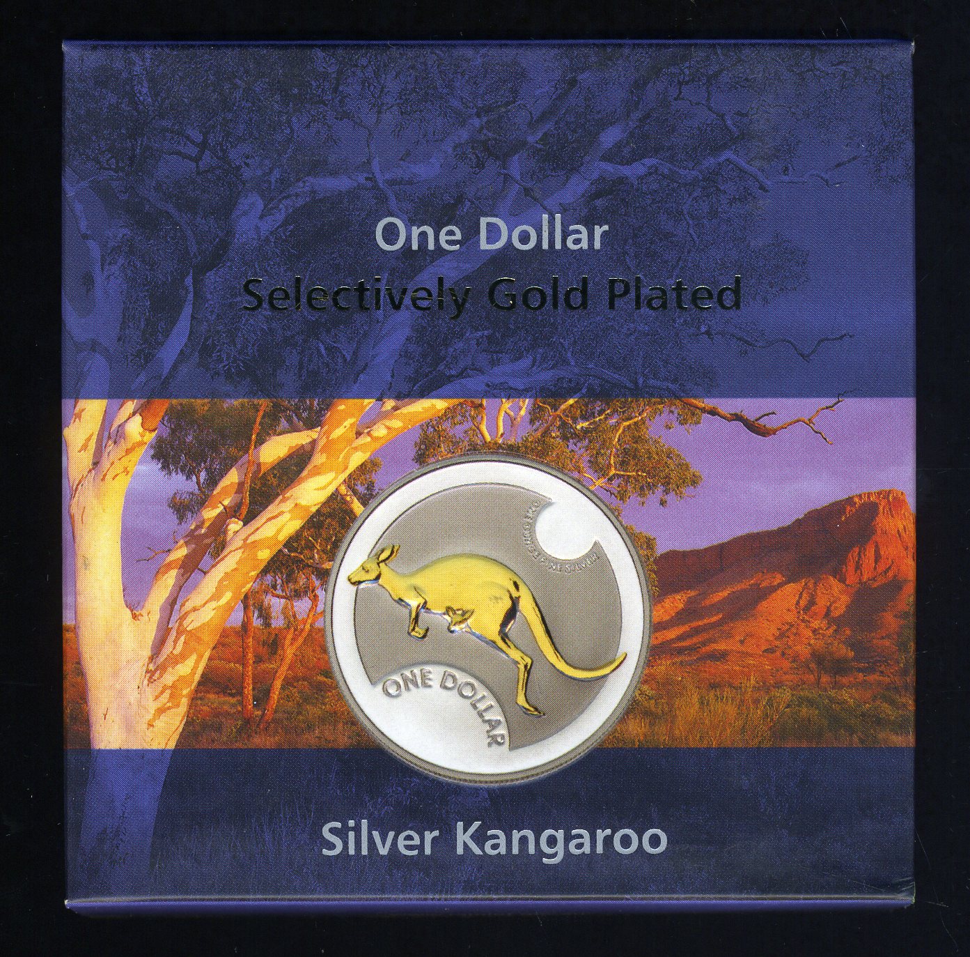 Thumbnail for 2006 Selectively Gold Plated 1oz Silver Kangaroo Proof Coin