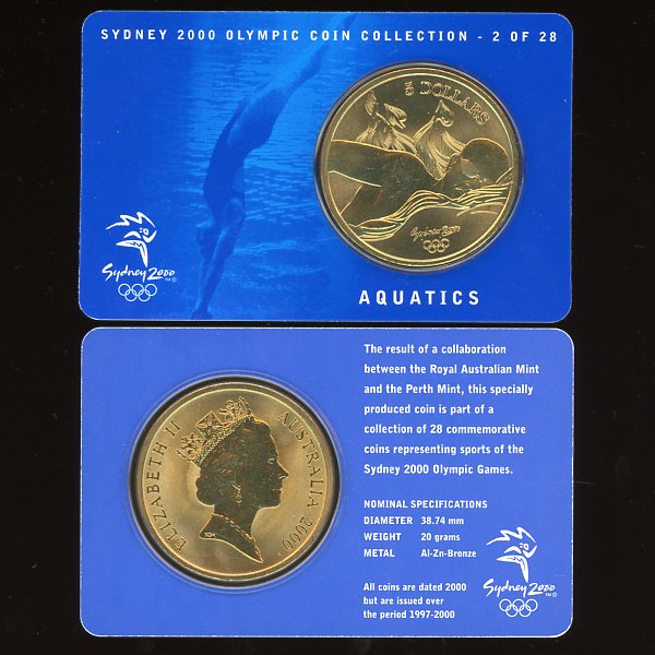 Thumbnail for 2000 Sydney Olympics Aquatics $5 Coin UNC
