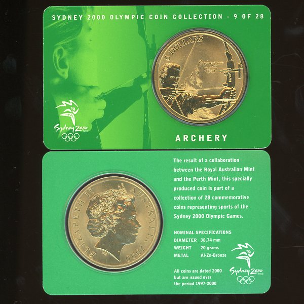 Thumbnail for 2000 Sydney Olympics Archery $5 Coin Uncirculated