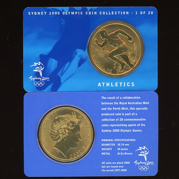 Thumbnail for 2000 Sydney Olympics Athletics $5 Coin UNC