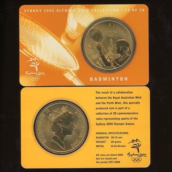 Thumbnail for 2000 Sydney Olympics Badminton $5 Coin Uncirculated