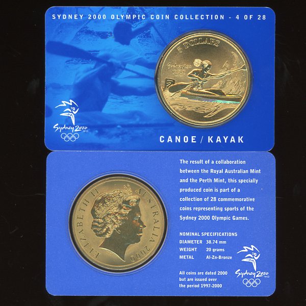 Thumbnail for 2000 Sydney Olympics Canoe-Kayak $5 Coin  UNC