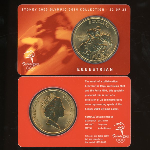 Thumbnail for 2000 Sydney Olympics Equestrian $5 Coin Uncirculated