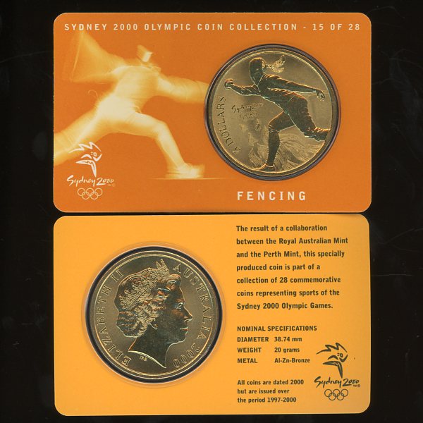 Thumbnail for 2000 Sydney Olympics Fencing $5 Coin Uncirculated