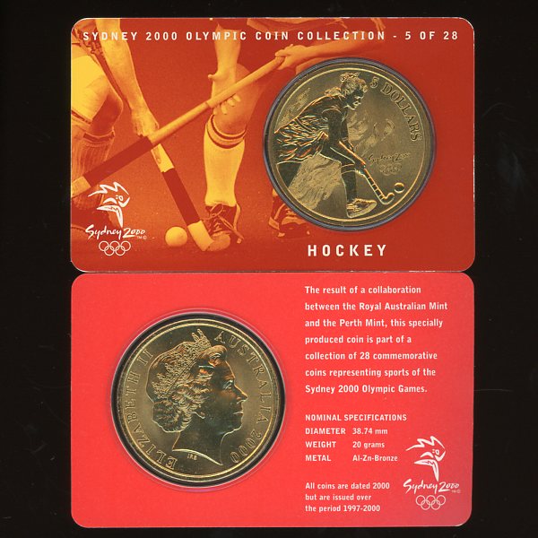 Thumbnail for 2000 Sydney Olympics Hockey $5 Coin Uncirculated