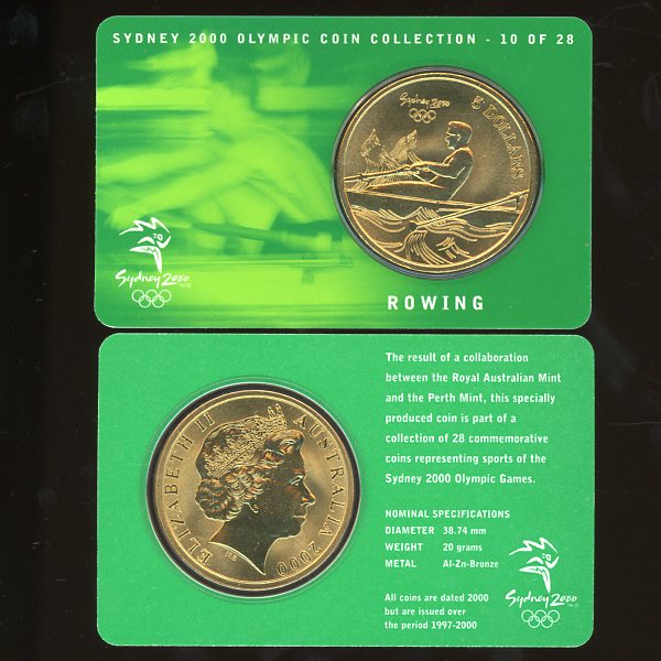 Thumbnail for 2000 Sydney Olympics Rowing $5 Coin Uncirculated