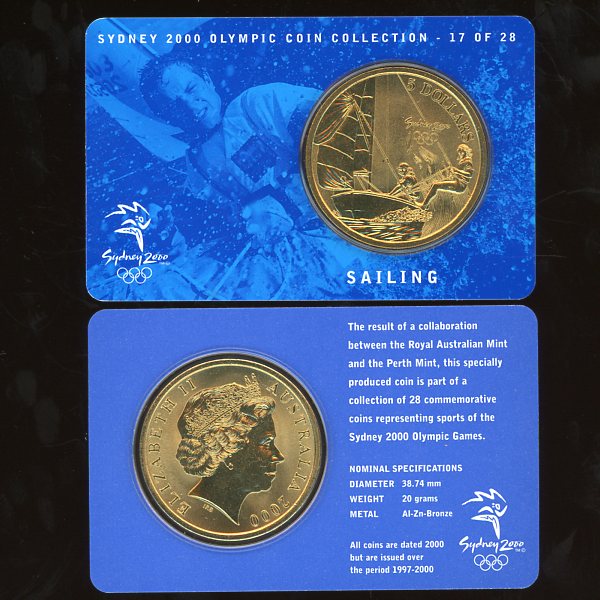 Thumbnail for 2000 Sydney Olympics Sailing $5 Coin Uncirculated