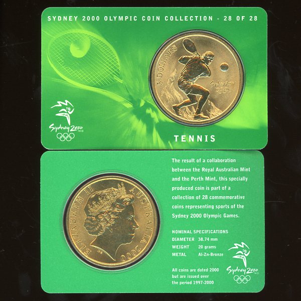 Thumbnail for 2000 Sydney Olympics Tennis $5 Coin Uncirculated