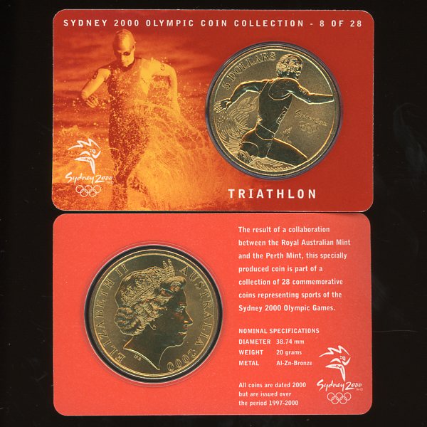 Thumbnail for 2000 Sydney Olympics Triathlon $5 Coin UNC