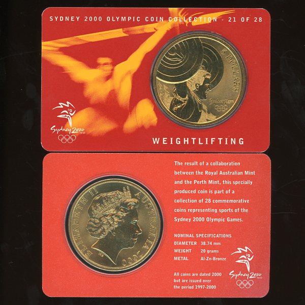 Thumbnail for 2000 Sydney Olympics Weightlifting $5 Coin Uncirculated