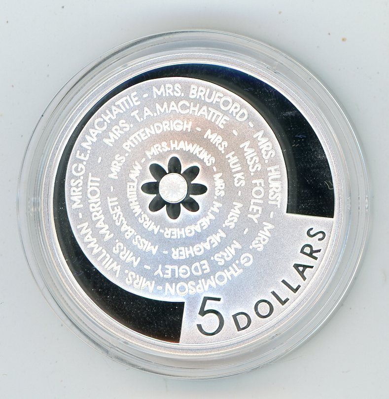 Thumbnail for 2001 $5 Silver Proof From Masterpieces In Silver Set - Bathurst Ladies Organising Committee