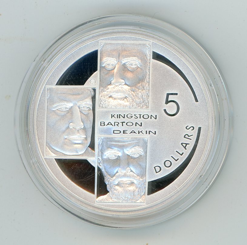 Thumbnail for 2001 $5 Silver Proof From Masterpieces In Silver Set - Kingston Barton & Deakin