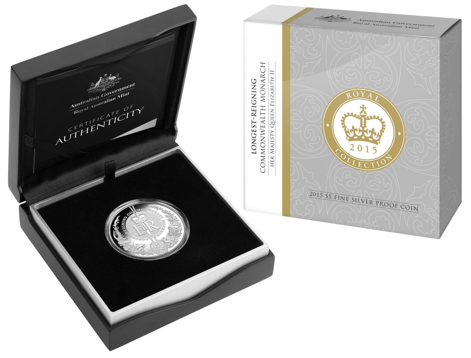 Thumbnail for 2015 Australian Longest Reigning Monarch $5.00 Silver Proof Coin