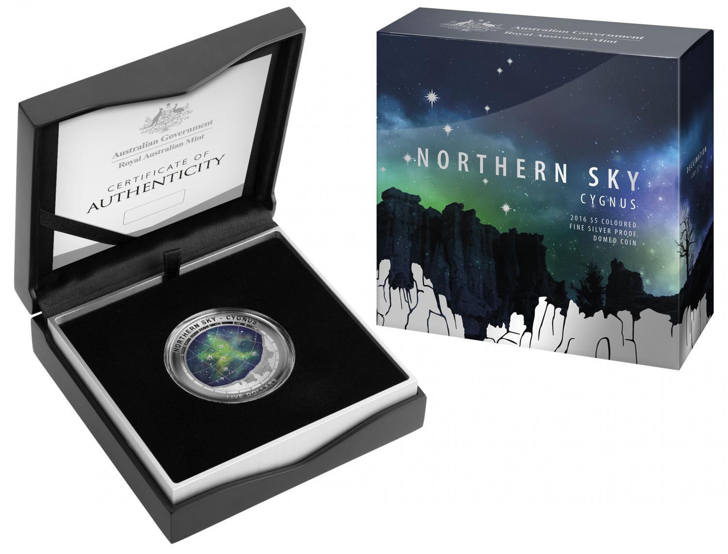 Thumbnail for 2016 Northern Sky Cygnus Silver Proof Domed Coin