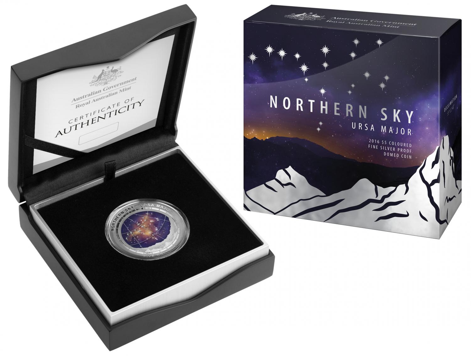 Thumbnail for 2016 Northern Sky Ursa Major Silver Proof Domed Coin 
