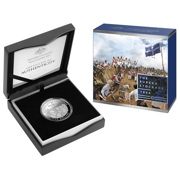 Thumbnail for 2019 Mutiny and The Rebellion $5  Silver Proof - Eureka Stockade of 1854