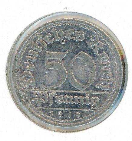 Thumbnail for 1919E German Silver 50 Pfennig aUNC