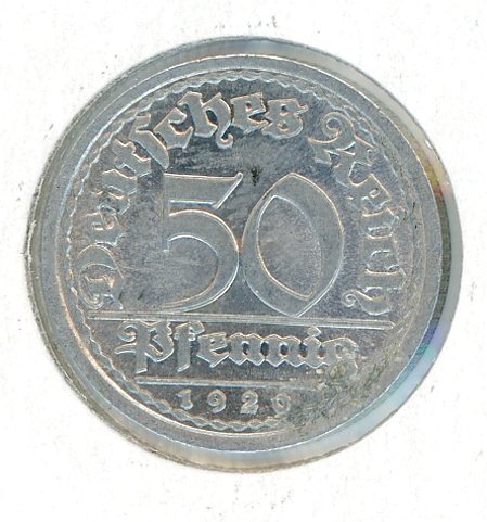 Thumbnail for 1919J German Silver 50 Pfennig gEF