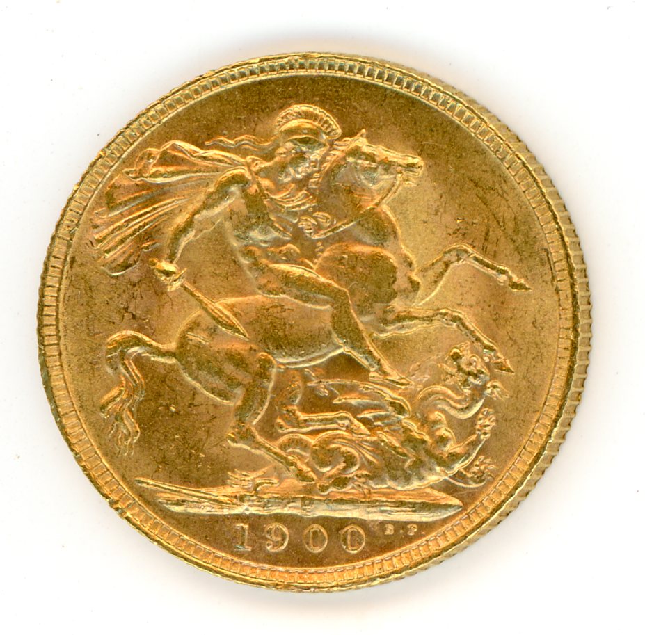 Thumbnail for 1900P Australian Veil Head Gold Sovereign