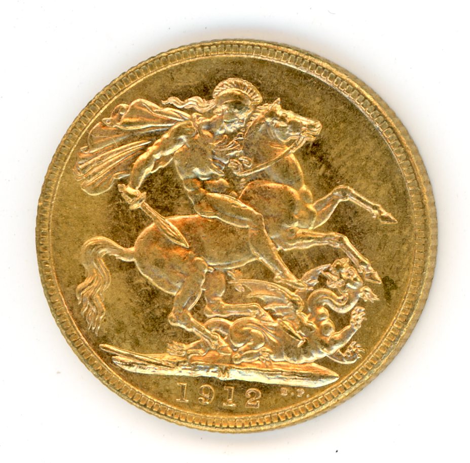 Thumbnail for 1912M Australian George V Gold Sovereign