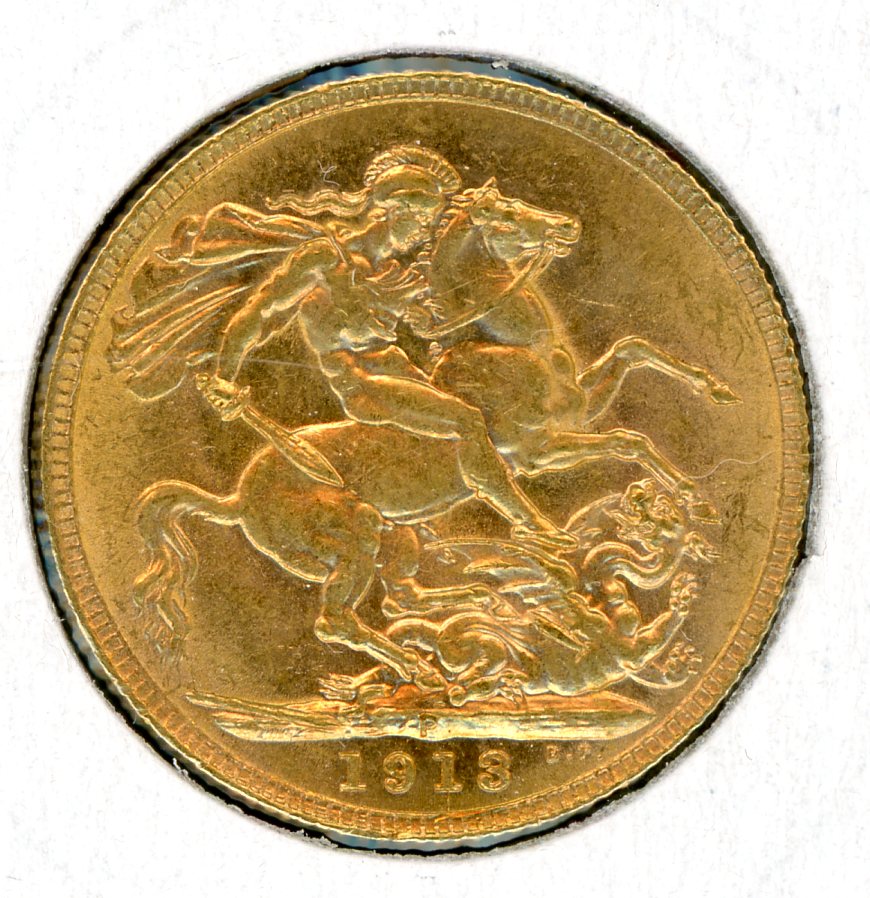 Thumbnail for 1913P Australian George V Gold Sovereign