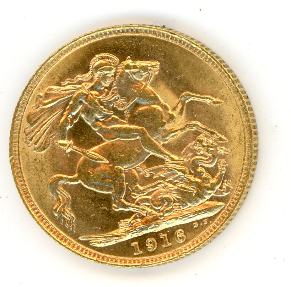 Thumbnail for 1916P Australian George V Gold Sovereign