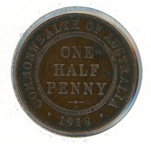 Thumbnail for 1918 Australian Half Penny VF