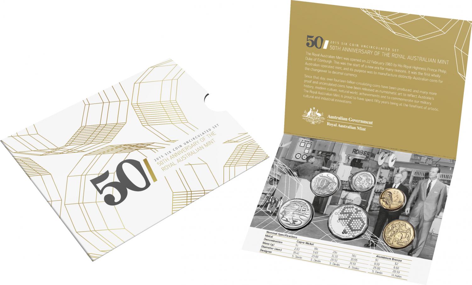 Thumbnail for 2015 Six Coin Mint Set - 50th Anniversary of The Royal Australian Mint