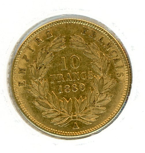 Thumbnail for 1860A France Gold 10 Francs