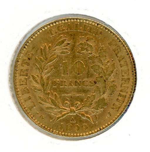 Thumbnail for 1899A France Gold 10 Francs 