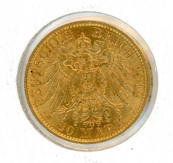 Thumbnail for 1912A German Gold 20 Marks