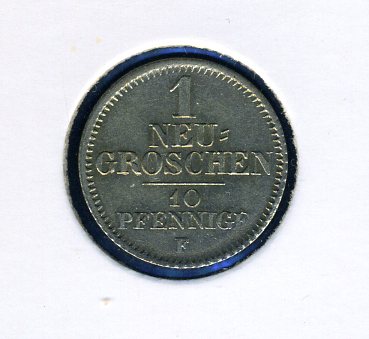 Thumbnail for 1848 F Saxony 10 Pfennig - 1 Neu Groschen