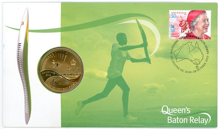 Thumbnail for 2006 Queens Baton Relay with $5 Coin