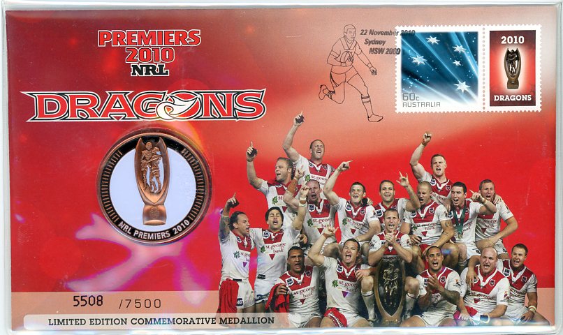 Thumbnail for 2010 NRL Premiers Medallic PNC - Dragons