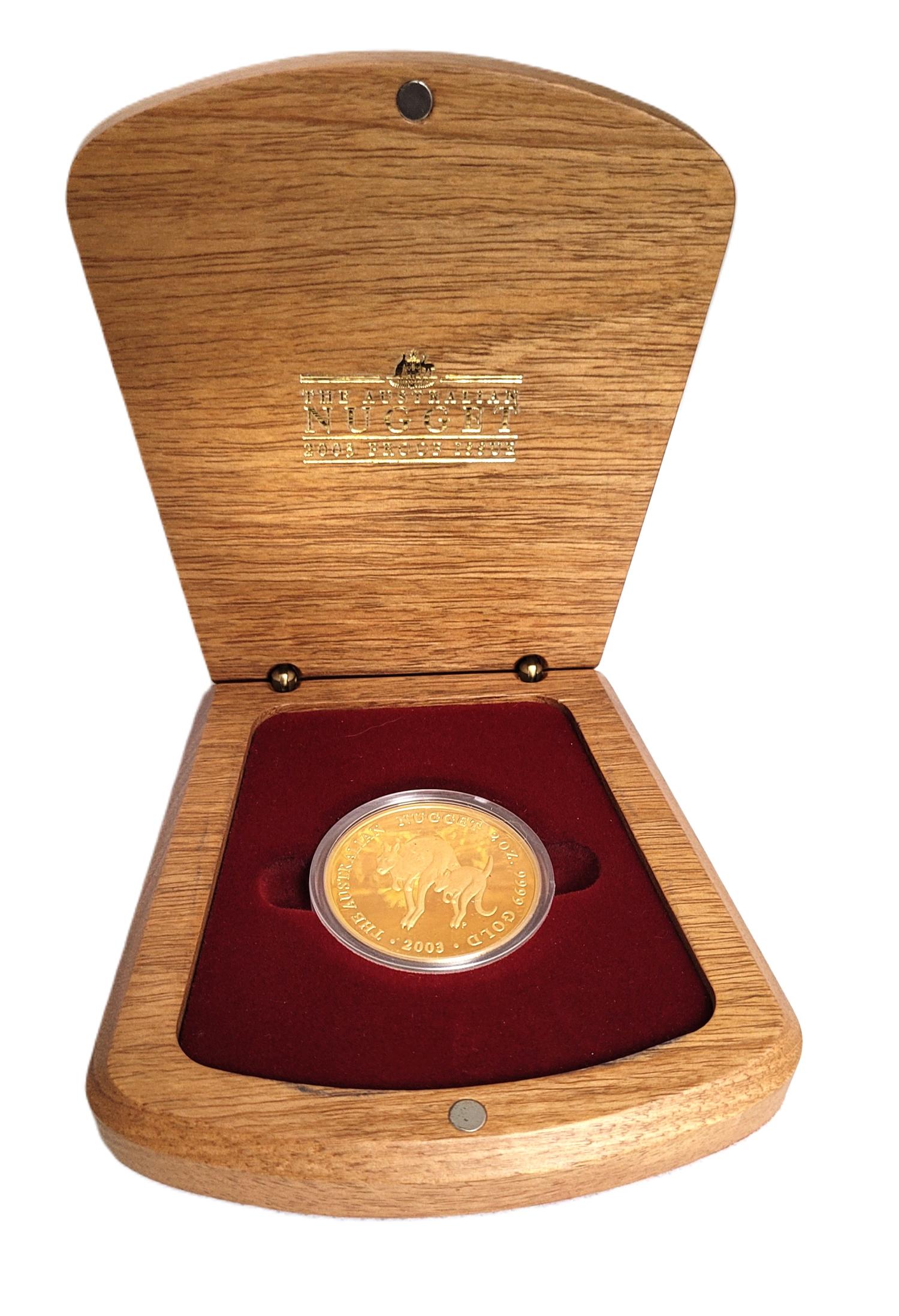Thumbnail for 2003 Australian Nugget 2oz Gold Proof Coin - Kangaroo